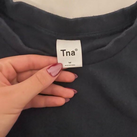 TNA ribbed cropped longsleeve navy blue - Picture 2 of 5